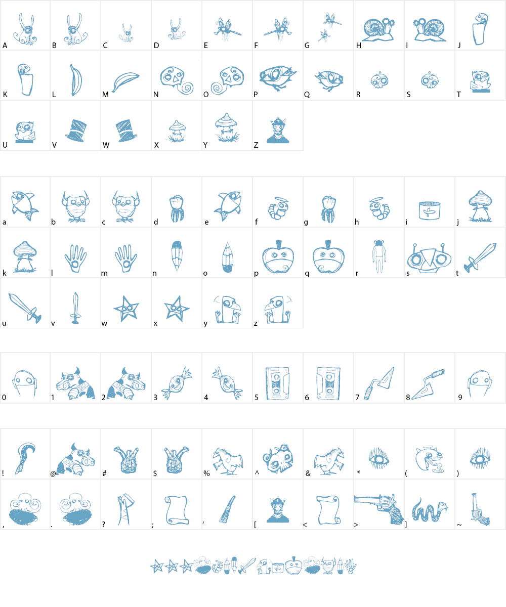 ABOMINAL SAMUTOJJ aim Font Character